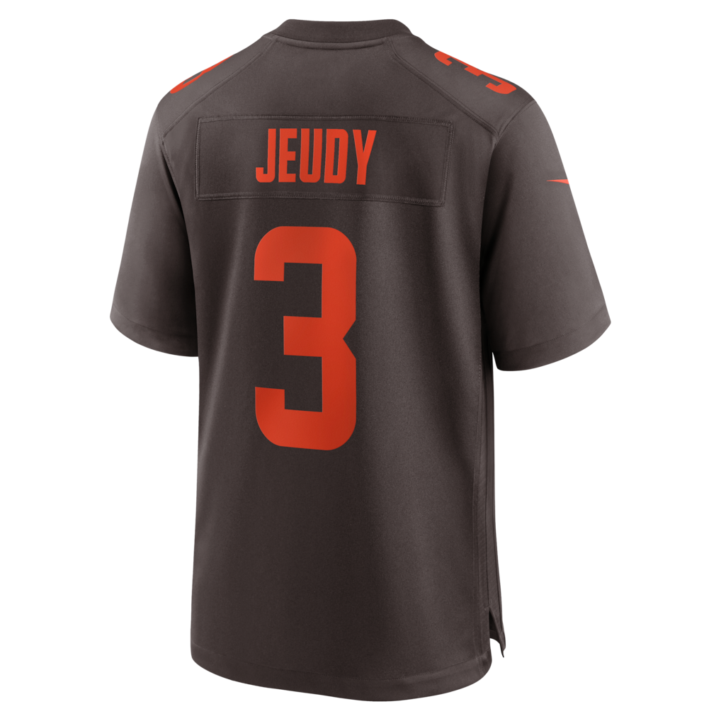 C.Browns #3 Jerry Jeudy Brown Alpha Dawg Game Jersey