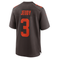 C.Browns #3 Jerry Jeudy Brown Alpha Dawg Game Jersey