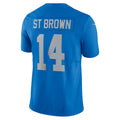 D.Lions #14 Amon-Ra St. Brown Blue Vapor F.U.S.E. Alternate Limited Jersey