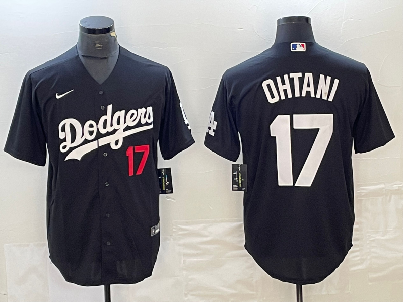 Men's Los Angeles Dodgers Shohei Ohtani Black Replica Game Jersey
