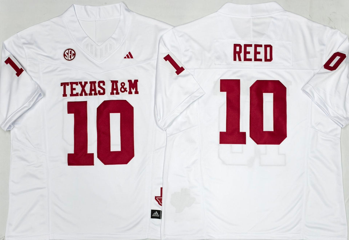 Men's Texas A&M Aggies Marcel Reed White Player Game Jersey