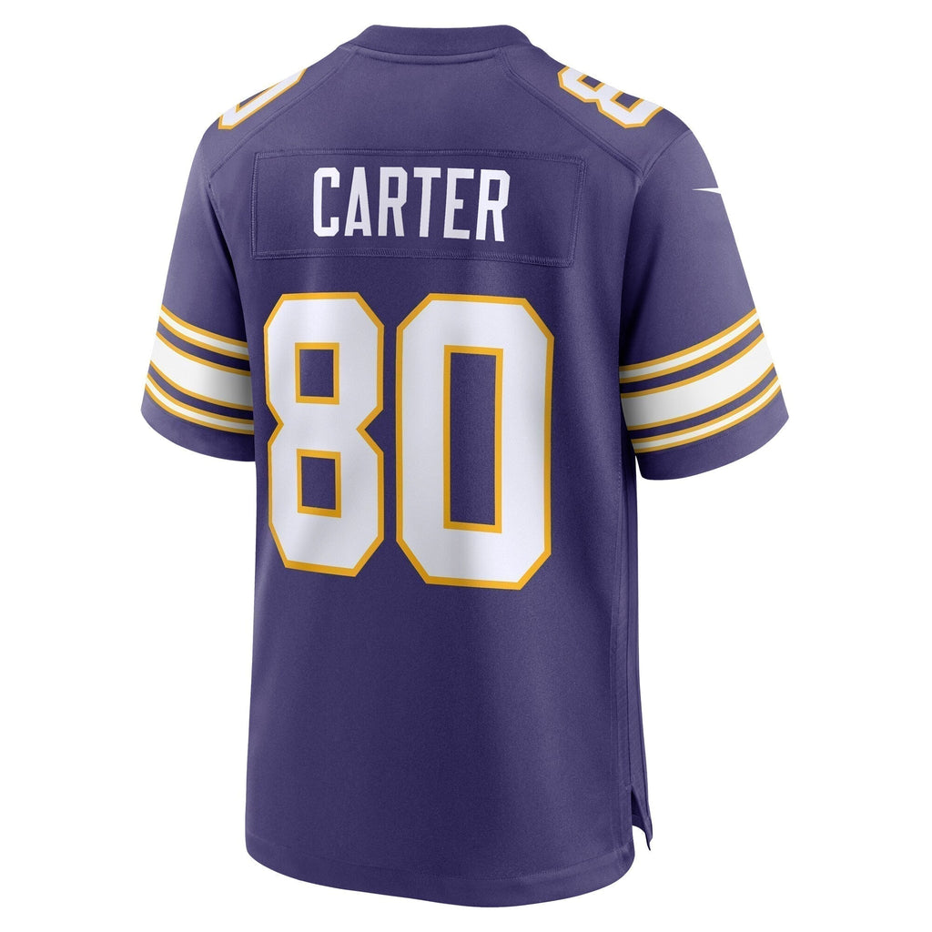 Cris Carter Minnesota Vikings  Classic Retired   Game Jersey - Purple
