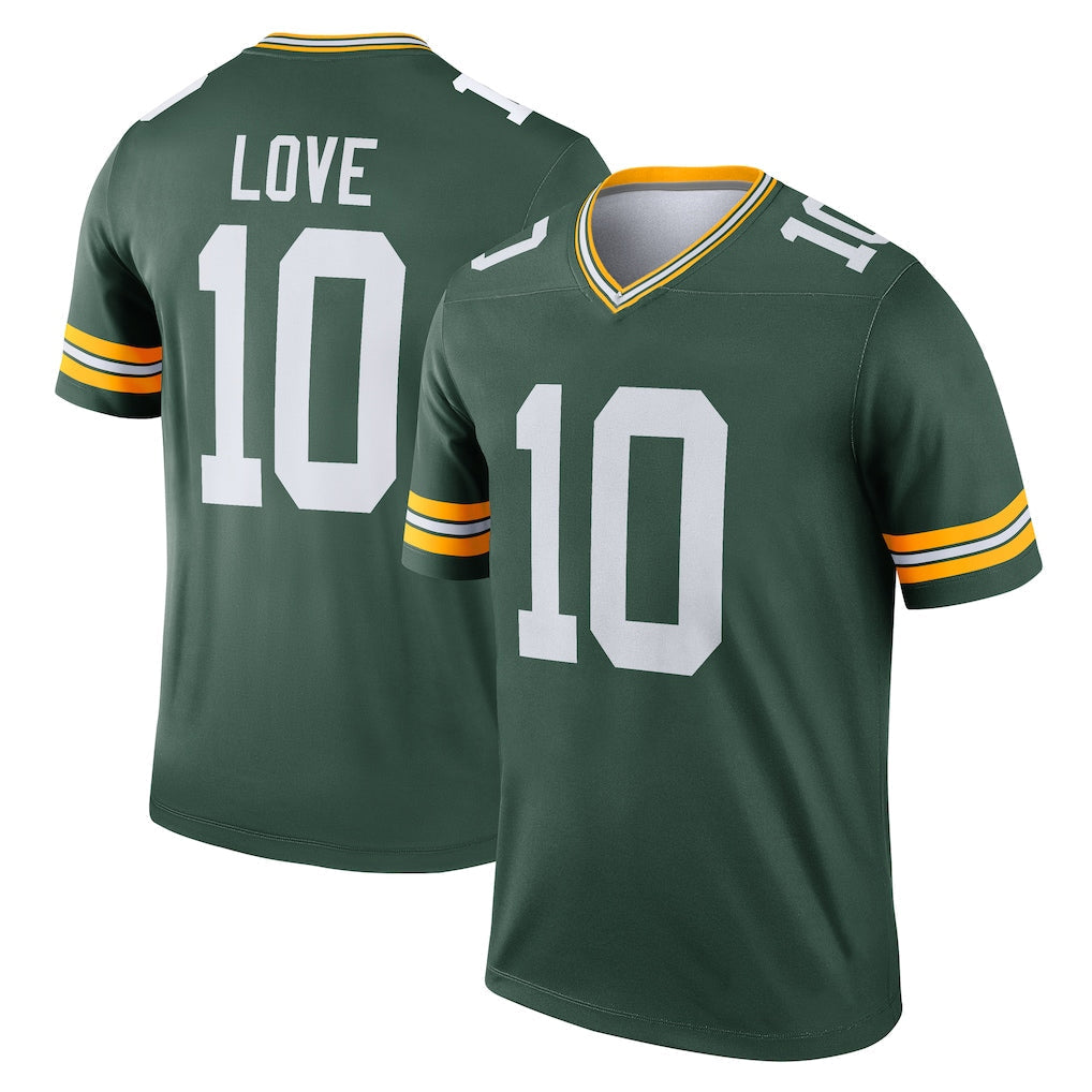 GB. Packers #10 Jordan Love Green Legend Player Performance Top Jersey