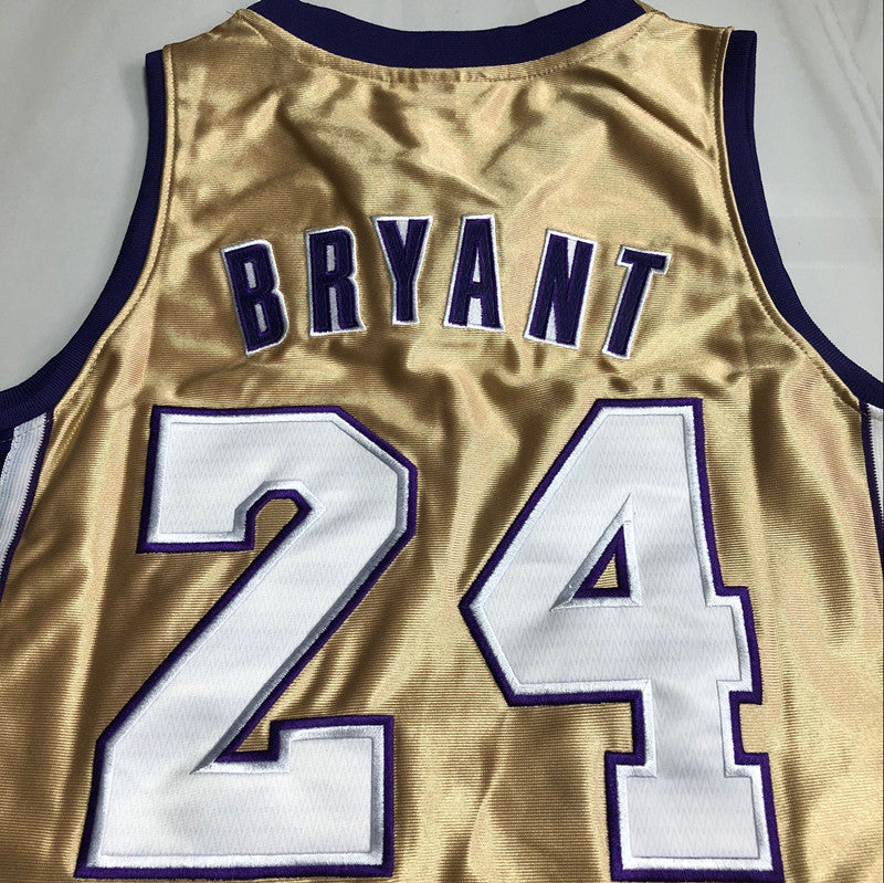 Kobe Bryant 2020 Hall of Fame Gold Fully Embroidered 24# Jersey