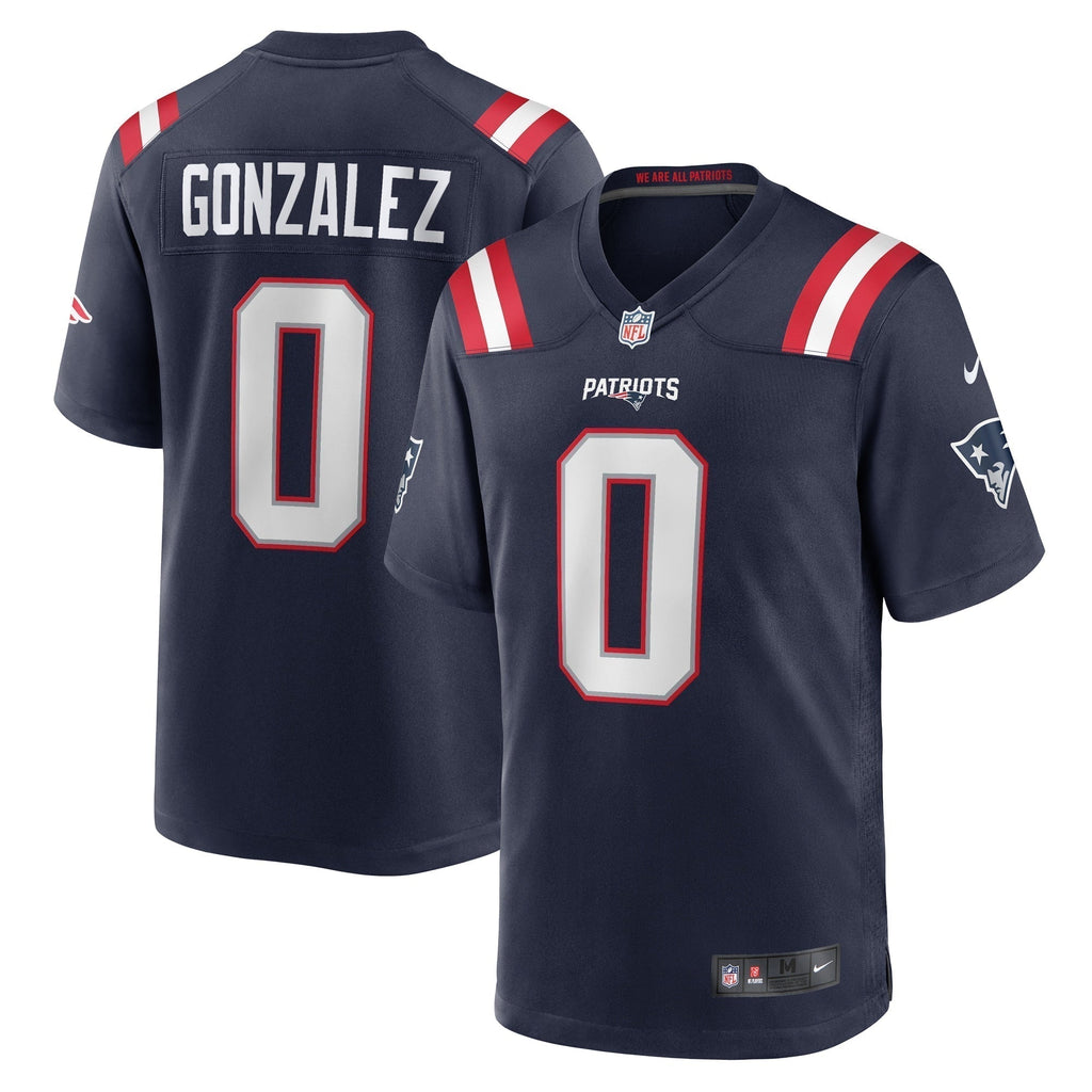 Christian Gonzalez New England Patriots  Team Game Jersey -  Navy