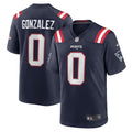 Christian Gonzalez New England Patriots  Team Game Jersey -  Navy