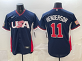 Men's USA Baseball Gunnar Henderson #11 Navy 2026 World Baseball Classic Stadium Jersey