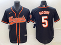 Men's Cincinnati Bengals Tee Higgins Black Fashion Game Jersey