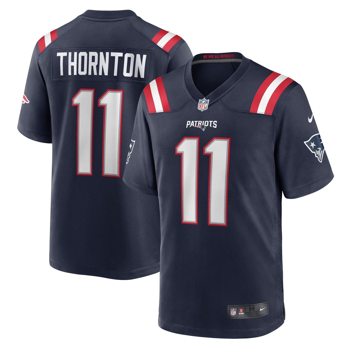 Tyquan Thornton New England Patriots  Game   Jersey - Navy