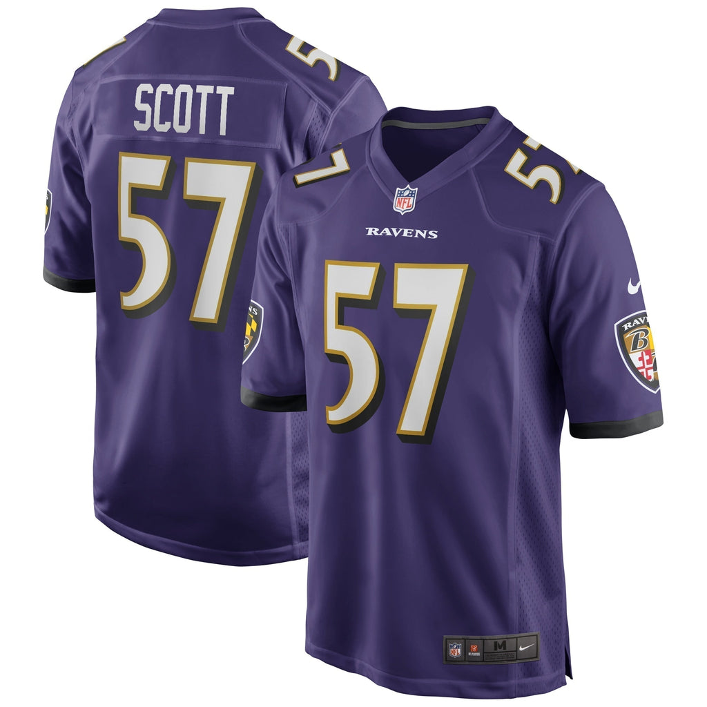 Bart Scott Baltimore Ravens  Game Retired   Jersey - Purple