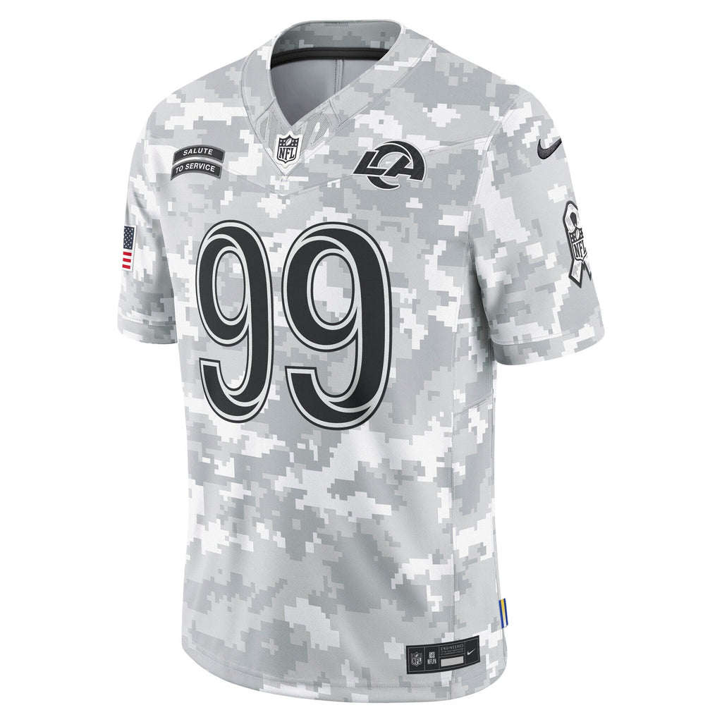 Aaron Donald Los Angeles Rams  2024 Salute to Service Retired   Limited Jersey - Arctic Camo