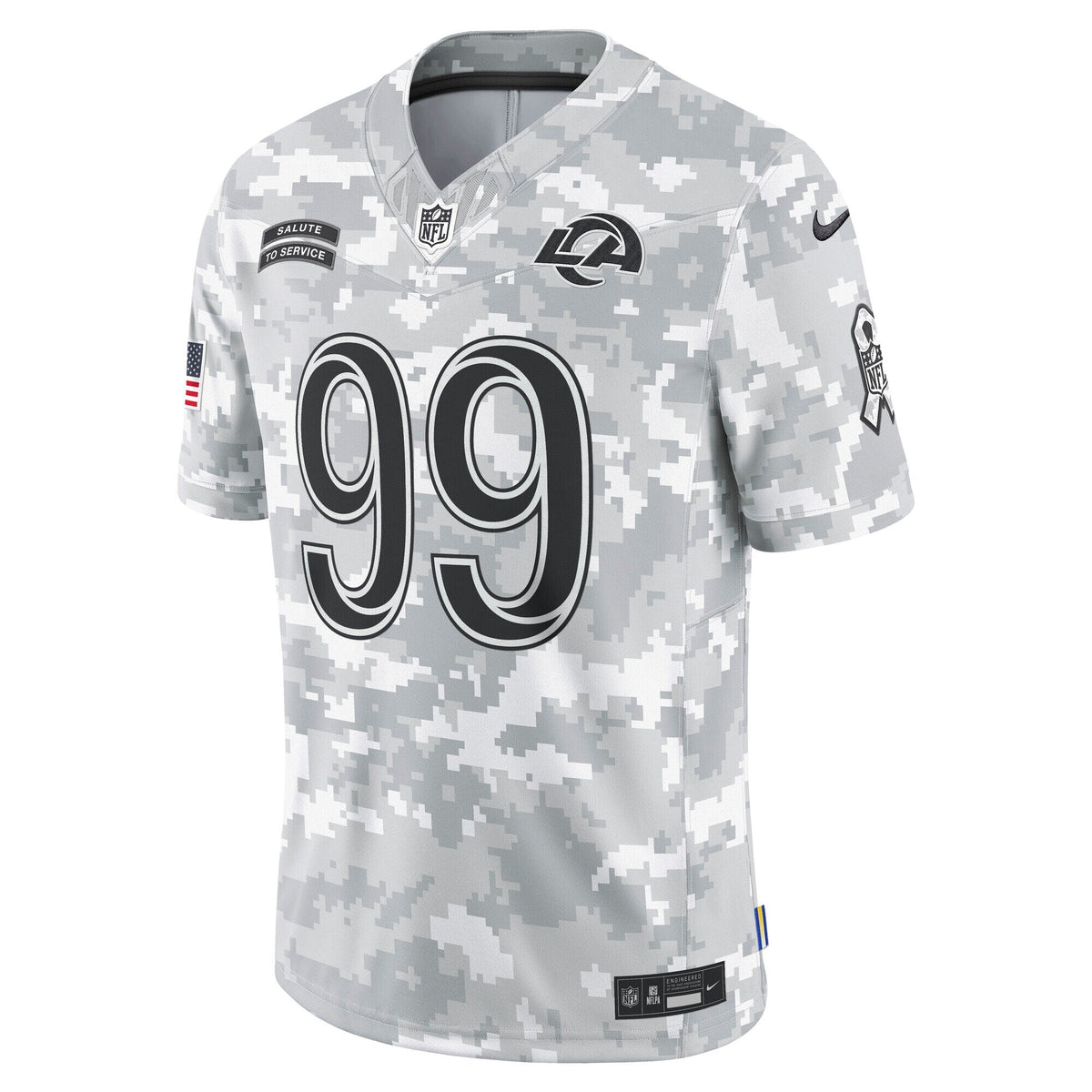 Aaron Donald Los Angeles Rams  2024 Salute to Service Retired   Limited Jersey - Arctic Camo