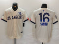 Men's Los Angeles Dodgers Will Smith Cream 2024 City Connect Replica Player Jersey