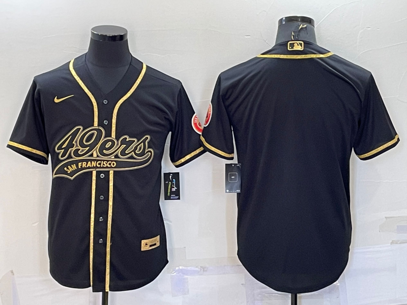 Men's San Francisco 49ers Black Blank Game Jersey1