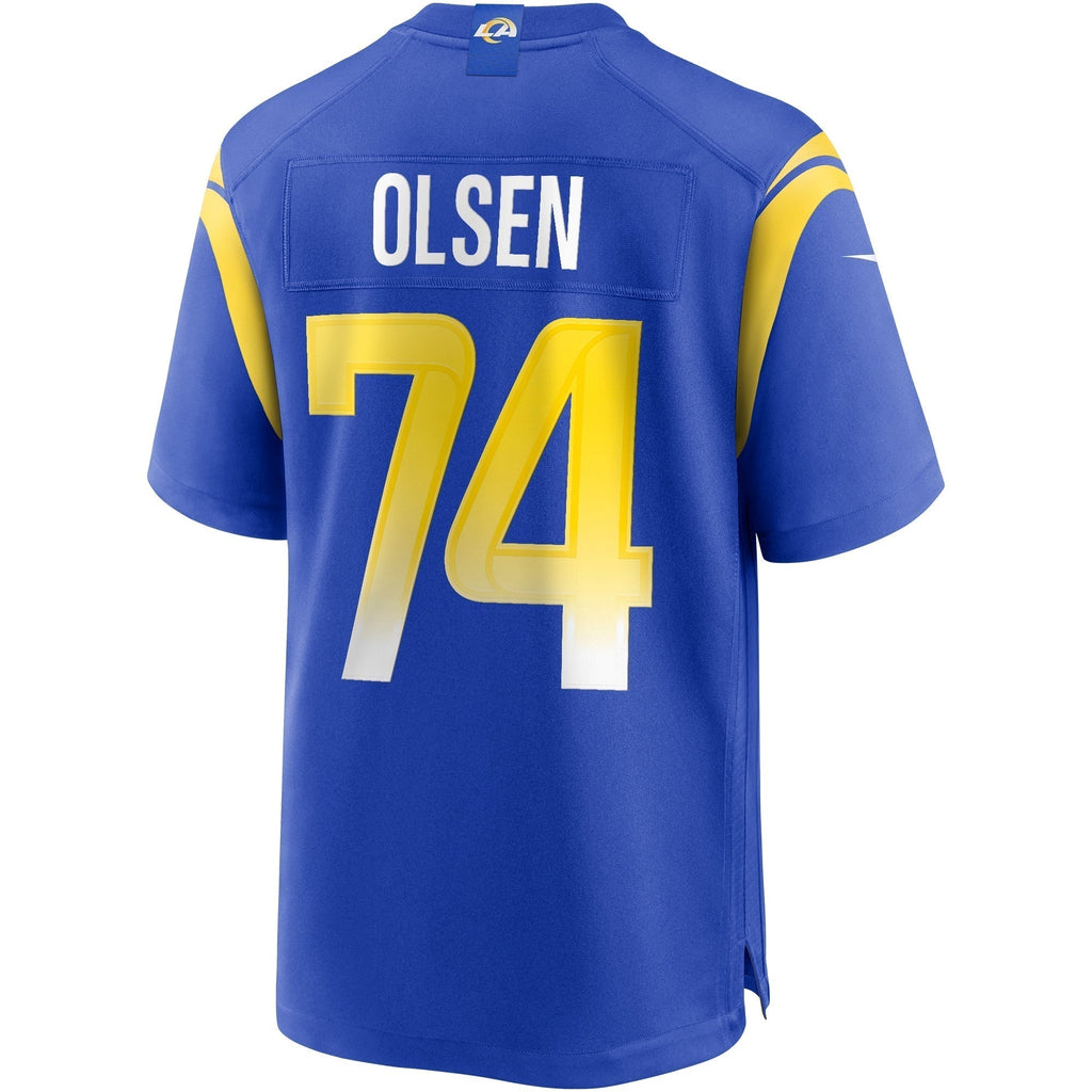 Merlin Olsen Los Angeles Rams  Game Retired   Jersey - Royal