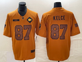 Men's Kansas City Chiefs Travis Kelce Brown 2023 Salute To Service Retired Player Limited Jersey