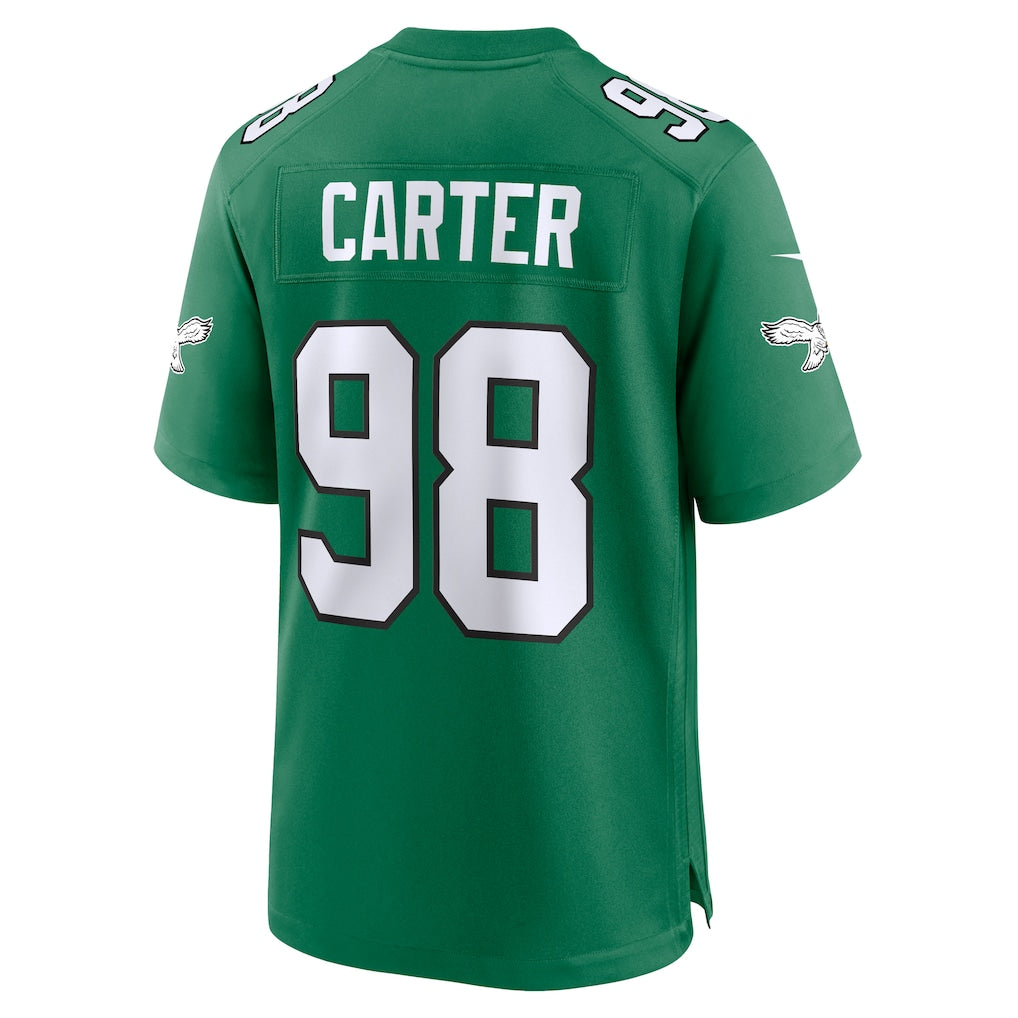 P.Eagles #98 Jalen Carter Kelly Green Alternate Game Jersey