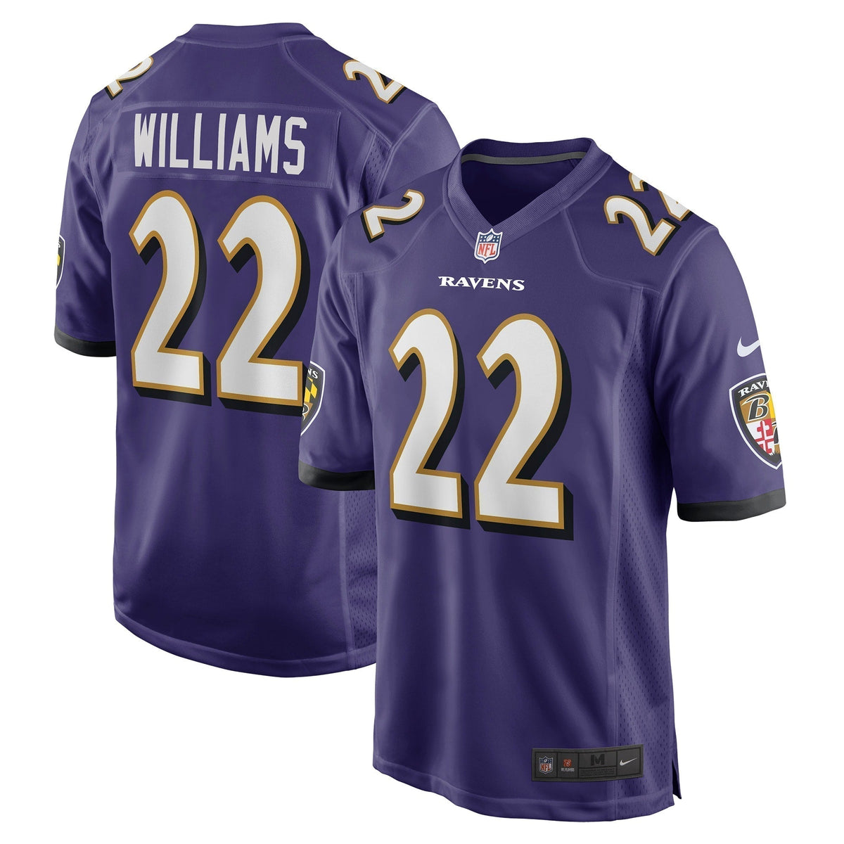 Damarion Williams Baltimore Ravens    Game Jersey - Purple