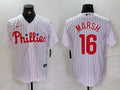 Men's Philadelphia Phillies Brandon Marsh #16 White Replica Player Jersey1