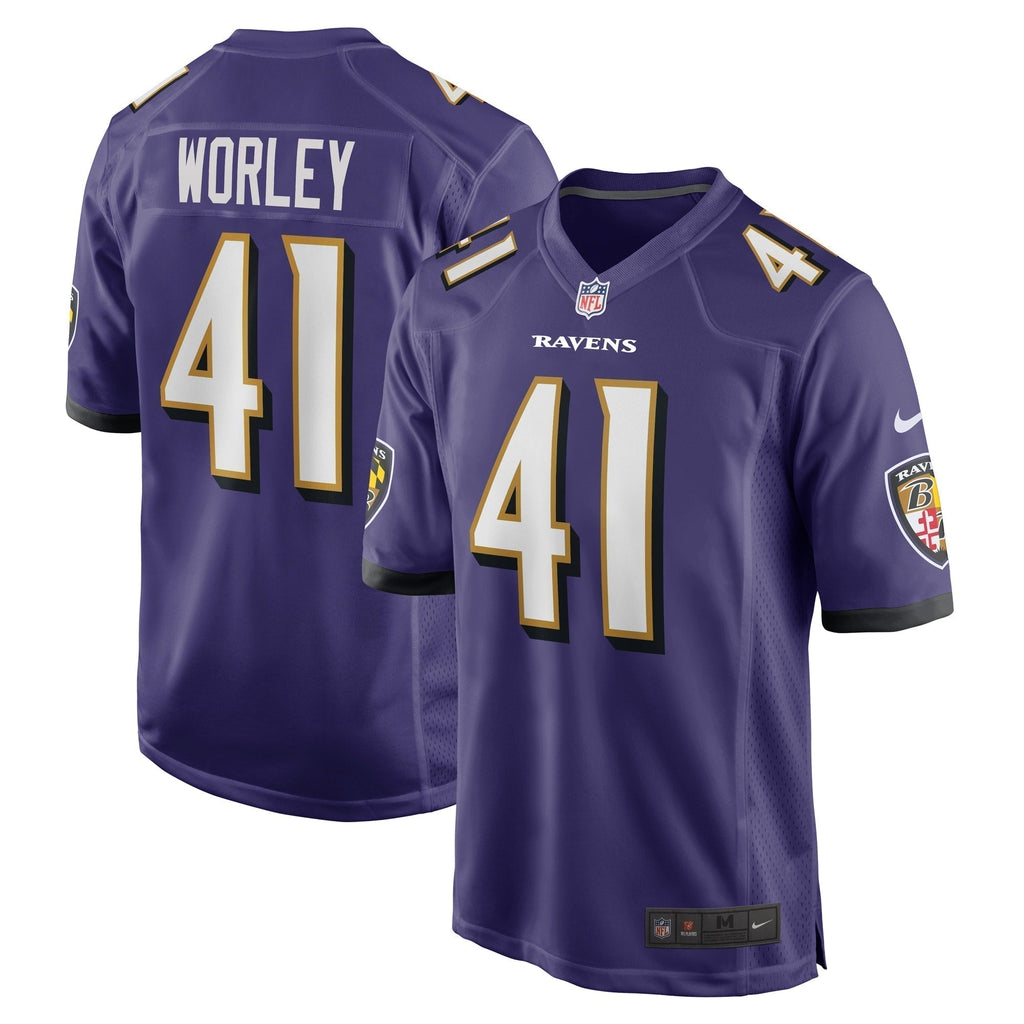 Daryl Worley Baltimore Ravens  Game   Jersey - Purple