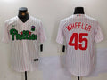 Men's Philadelphia Phillies Zack Wheeler #45 White Limited Player Jersey1