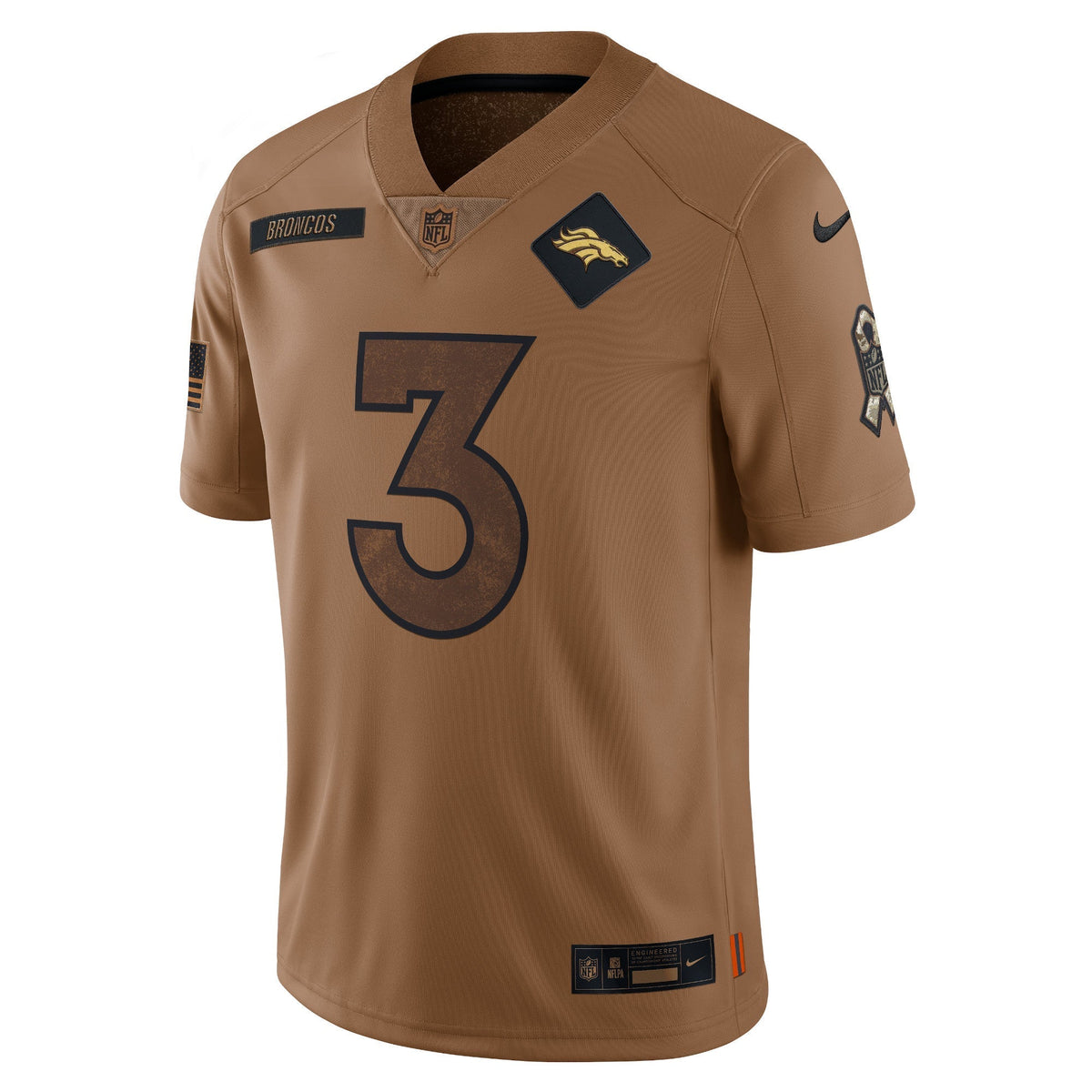 Russell Wilson Denver Broncos  Salute To Service Limited Jersey - Brown