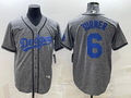 Men's Los Angeles Dodgers Trea Turner  Gray Alternate Replica Team Jersey