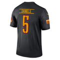 W.Commanders #5 Jayden Daniels Black Legend Player Performance Top Jersey
