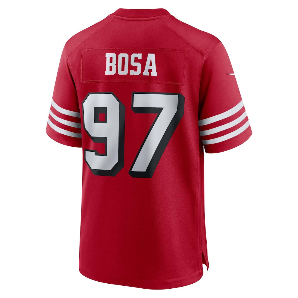 SF.49ers #97 Nick Bosa Scarlet Alternate Game Jersey