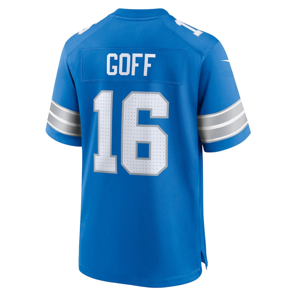 D.Lions #16 Jared Goff Blue Game Jersey
