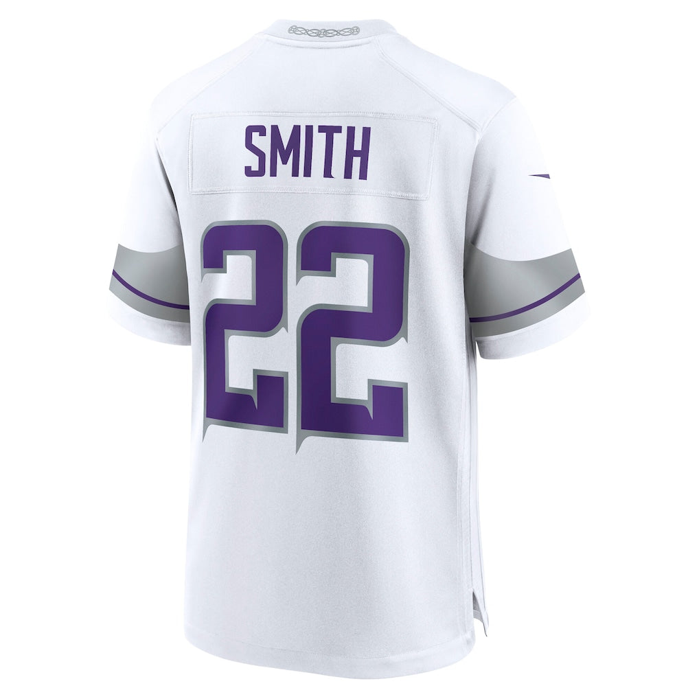 M.Vikings #22 Harrison Smith White Alternate Game Jersey