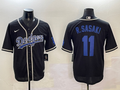 Men's Los Angeles Dodgers Roki Sasaki #11 Black Game Jersey1
