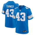 James Turner Detroit Lions  Game Jersey -  Blue