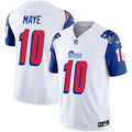 Drake Maye New England Patriots 1996 Throwback Stitched Jersey  White