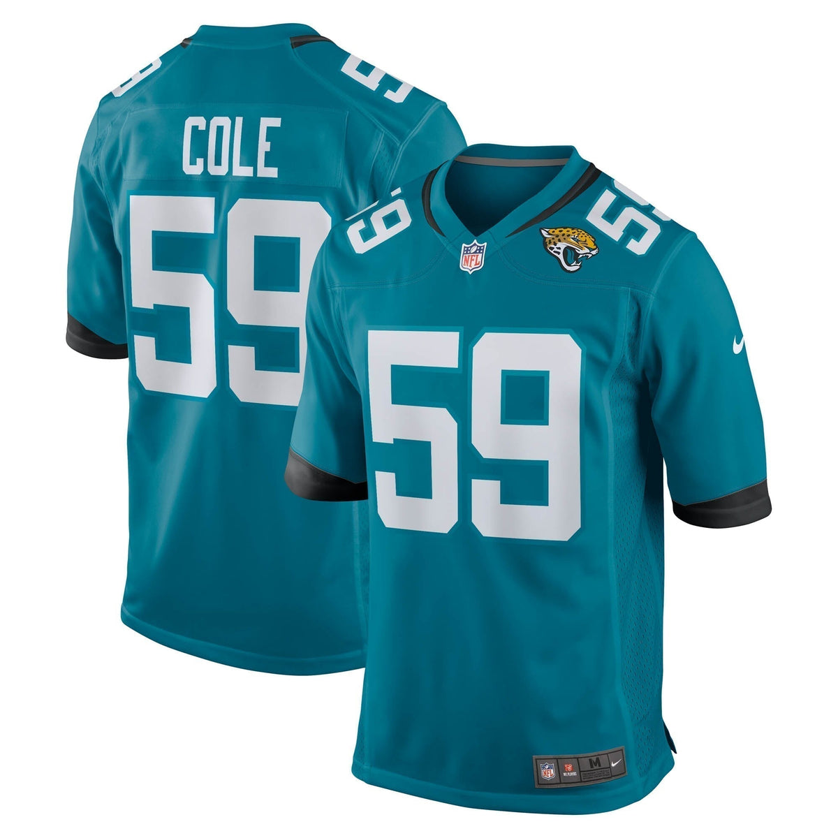 Myles Cole Jacksonville Jaguars  Team Game Jersey -  Teal