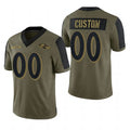 Custom1 Baltimore Ravens Football Jerseys Olive 2022 Salute To Service Limited Jersey1 Name And Number Christmas Birthday Gift