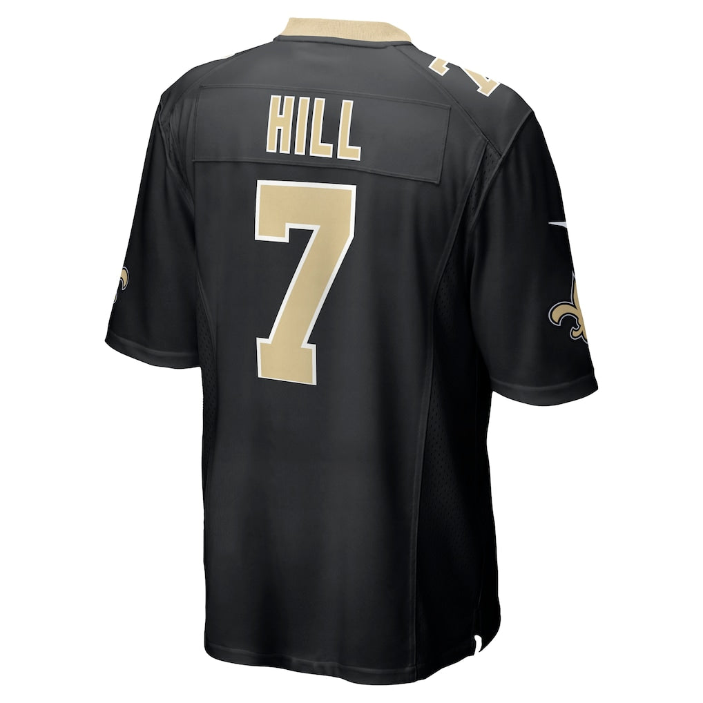 NO.Saints #7 Taysom Hill Black Game Jersey