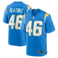 Praise Olatoke Los Angeles Chargers  Team Game Jersey -  Powder Blue