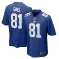 Cam Sims New York Giants  Team Game Jersey -  Royal