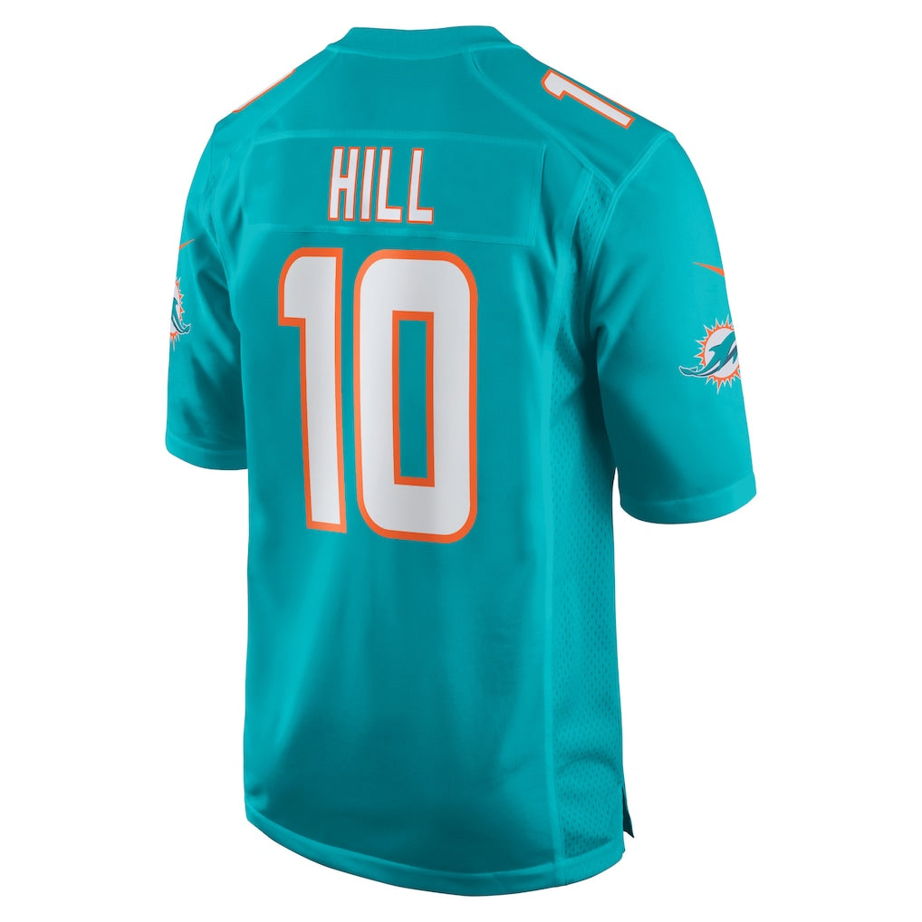 M.Dolphins #10 Tyreek Hill Aqua Game Jersey
