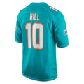 M.Dolphins #10 Tyreek Hill Aqua Game Jersey