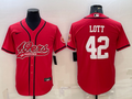 Men's San Francisco 49ers Ronnie Lott Red Game Jersey Joint Edition