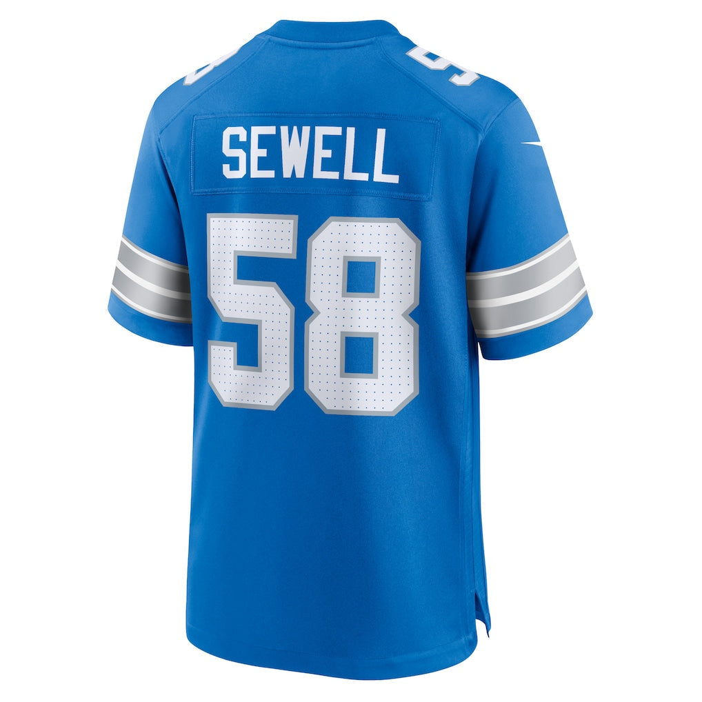 D.Lions #58 Penei Sewell Blue Team Jersey
