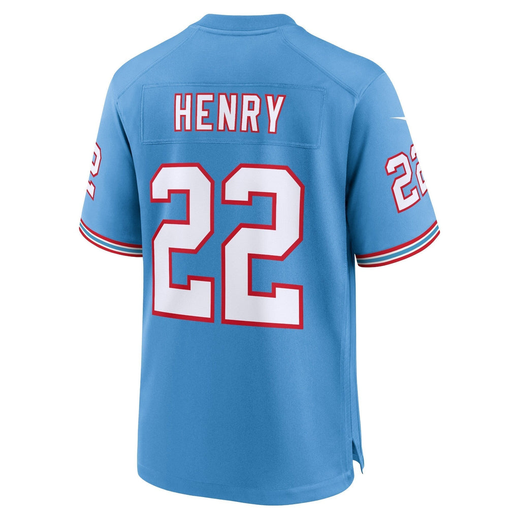 Derrick Henry Tennessee Titans  Oilers Throwback Alternate Game   Jersey - Light Blue