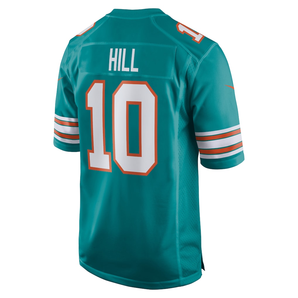 M.Dolphins #10 Tyreek Hill Aqua Alternate Game Jersey