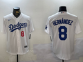 Men's Los Angeles Dodgers Enrique Hernandez White Replica Player Jersey