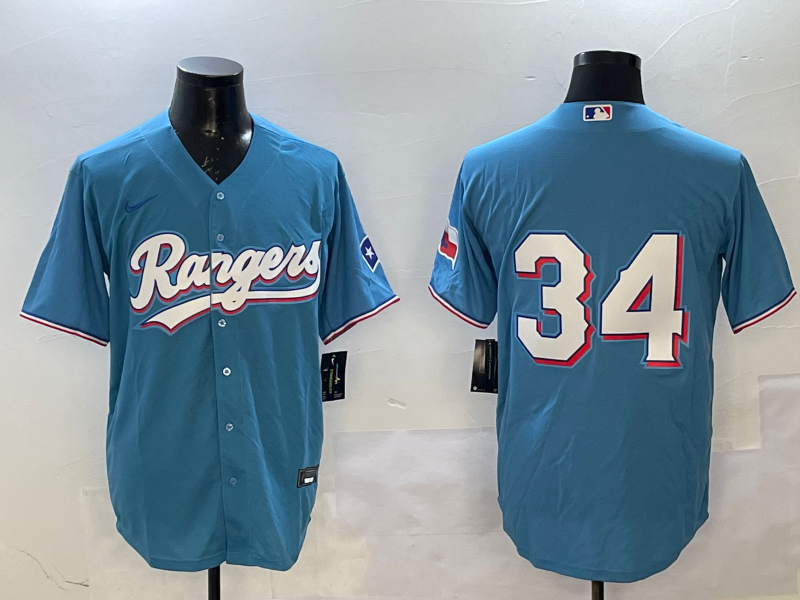 Men's Texas Rangers Nolan Ryan Light Blue Player Jersey