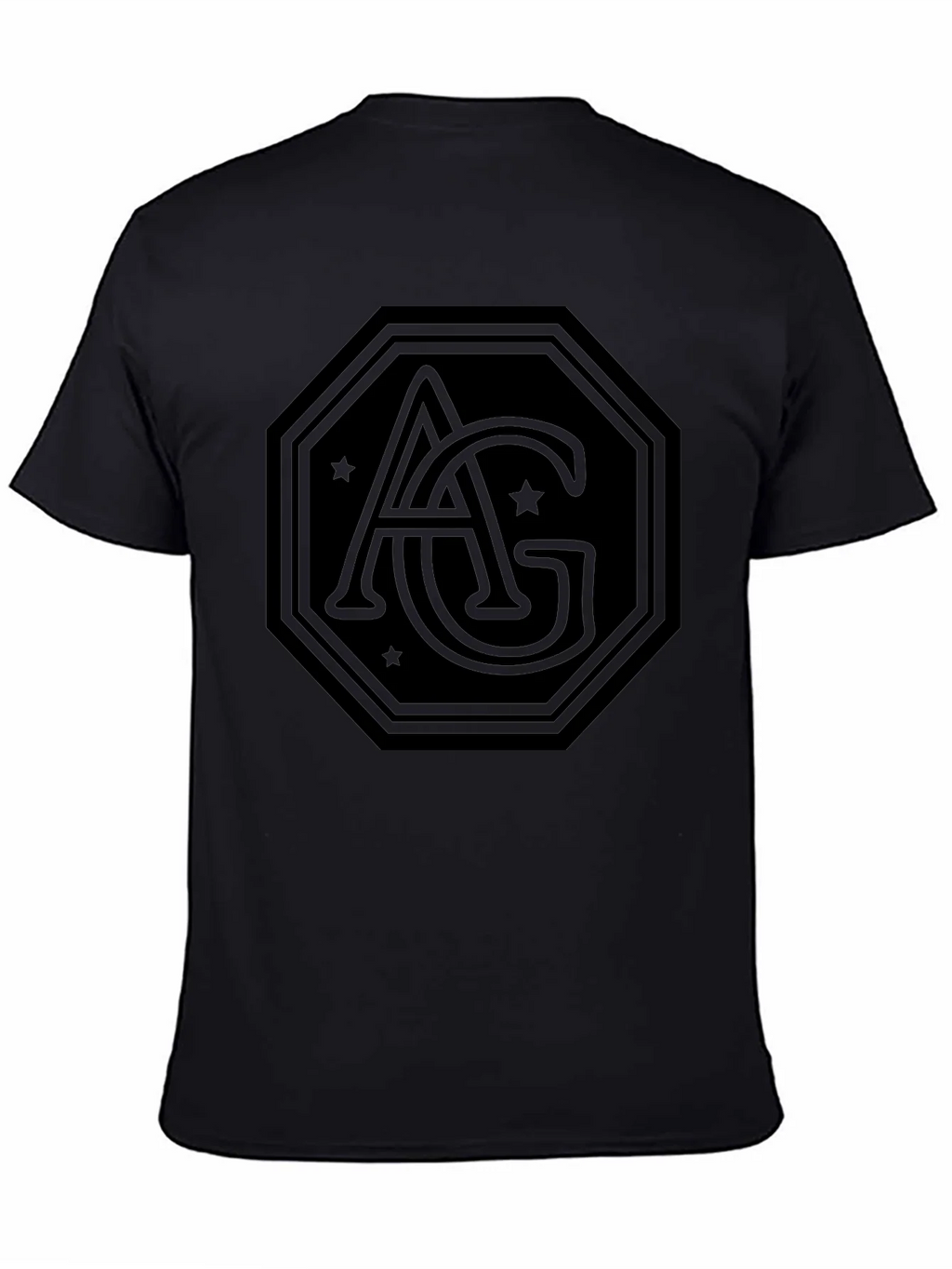 AG Logo Black Tee - Modern Graphic Print