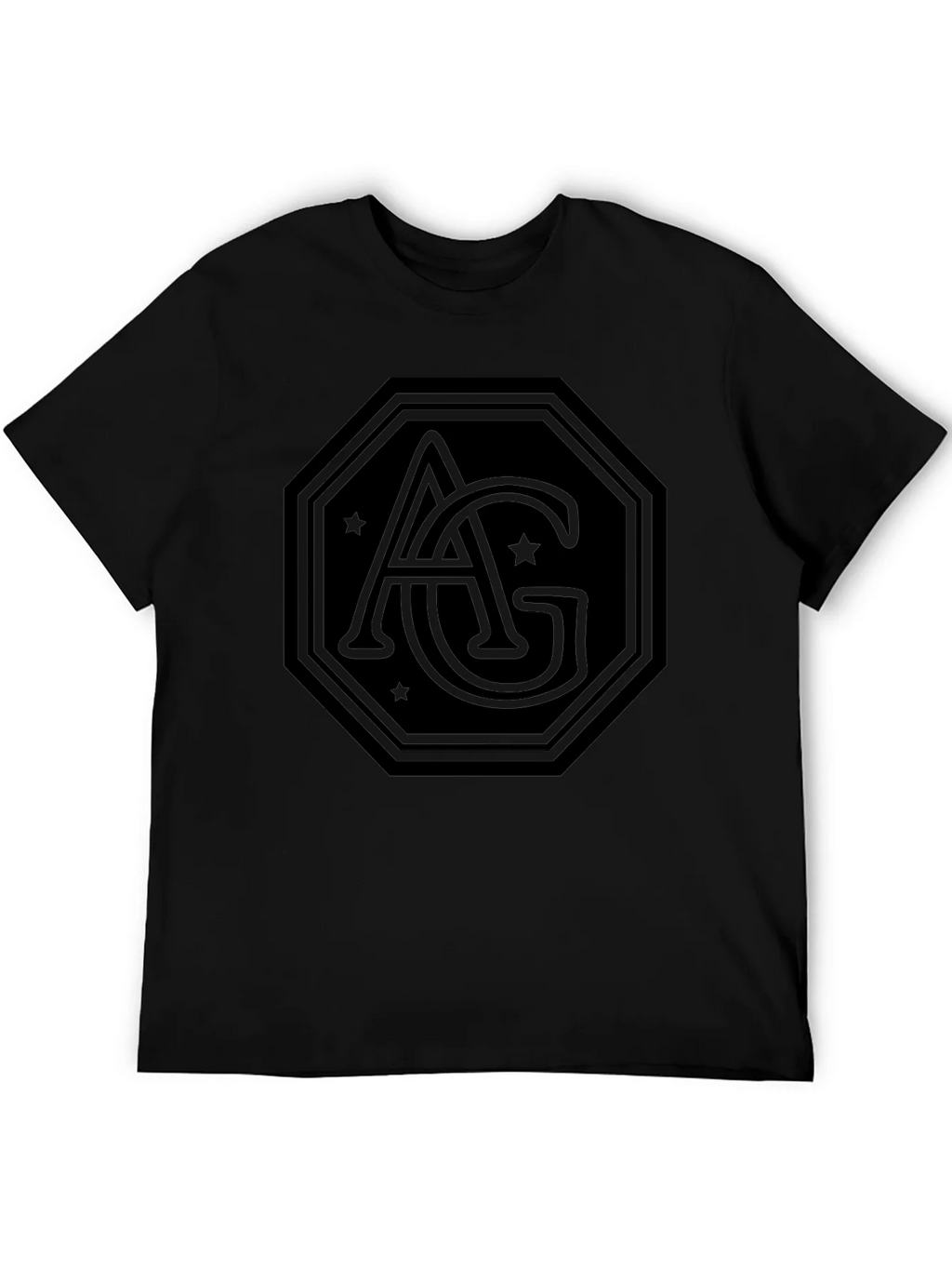 AG Logo Black Tee - Modern Graphic Print
