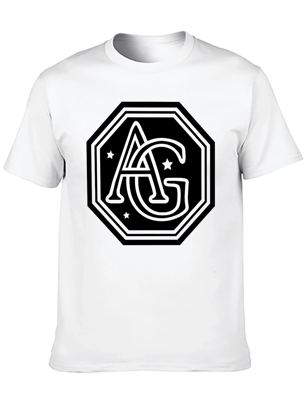 AG Logo Black Tee - Modern Graphic Print